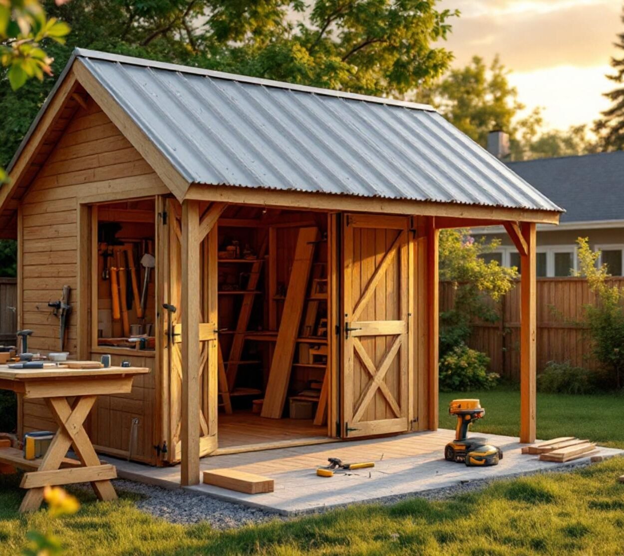 build a lean to roof on a shed