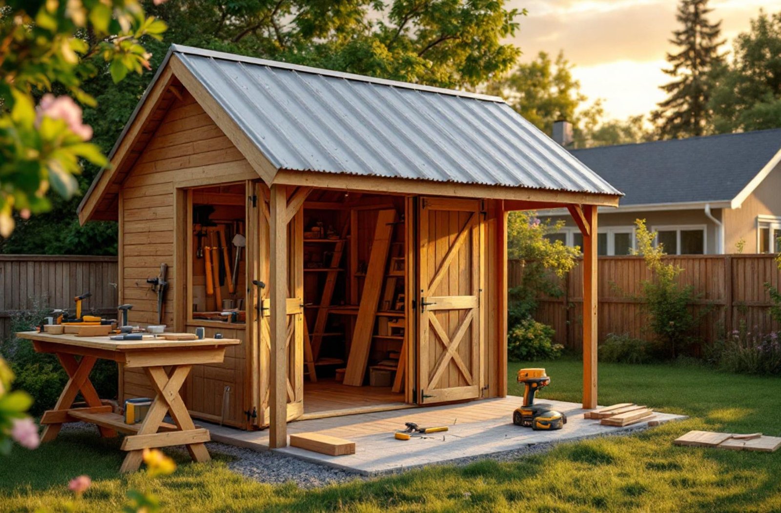 build a lean to roof on a shed