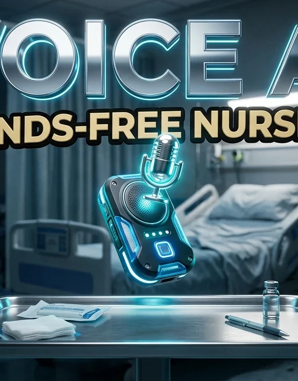 hands-free voice AI nurse wearable badge hospital