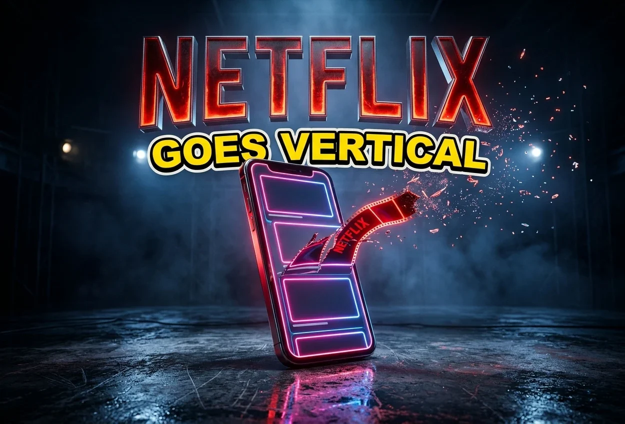 Netflix vertical video feed mobile app redesign