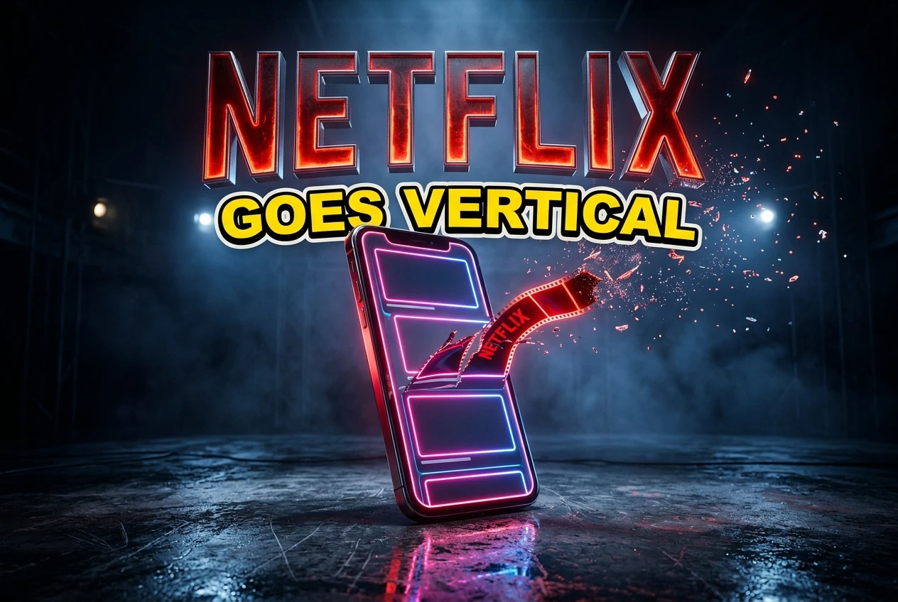 Netflix vertical video feed mobile app redesign