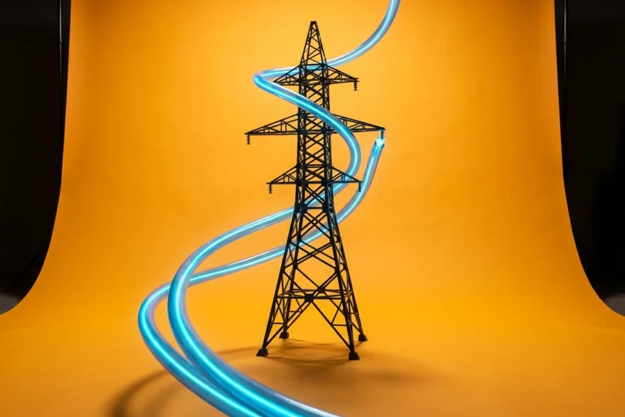 Asia Pacific cross-border power grid and digital infrastructure connectivity concept.