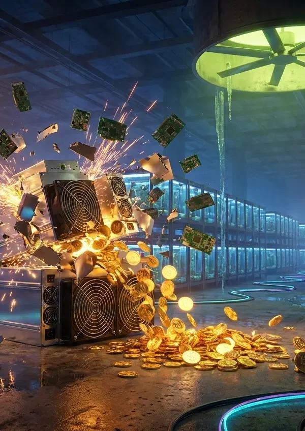Bitcoin mining hashrate slipping below 1 zettahash with miners powering down rigs.