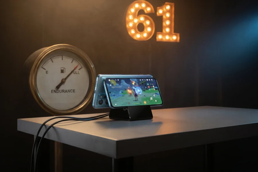 OnePlus Nord 6 9000mAh silicon carbon battery gaming endurance test results.