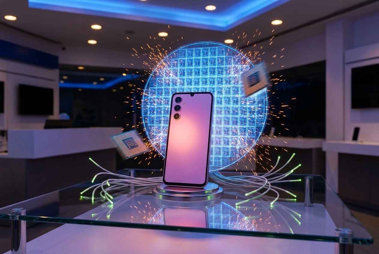Samsung Galaxy A57 5G launch in India with Exynos 1680 chip and AI features.