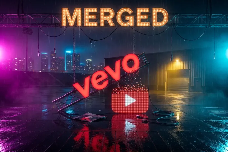 VEVO YouTube music video deal history and Official Artist Channels merger.