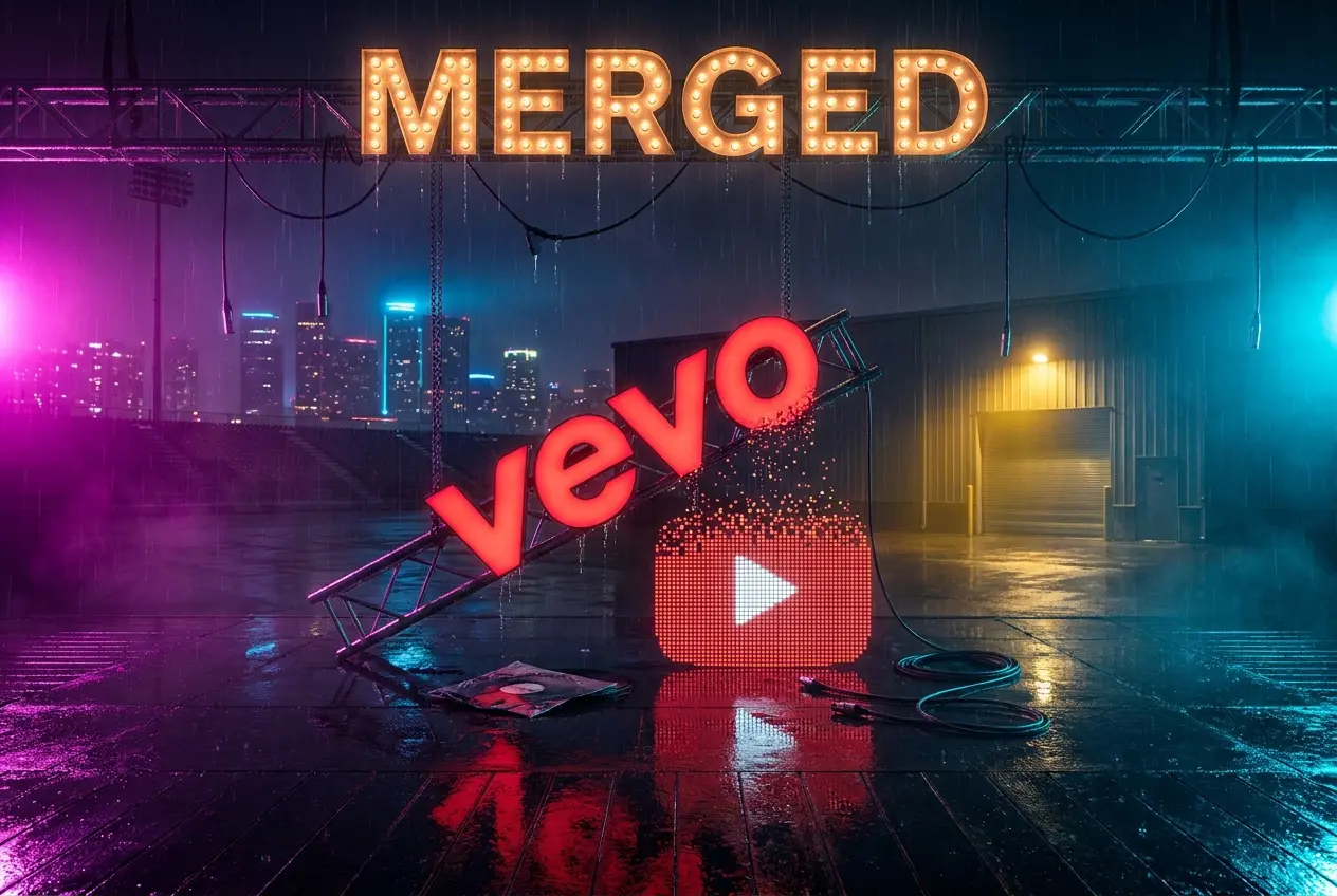 VEVO YouTube music video deal history and Official Artist Channels merger.