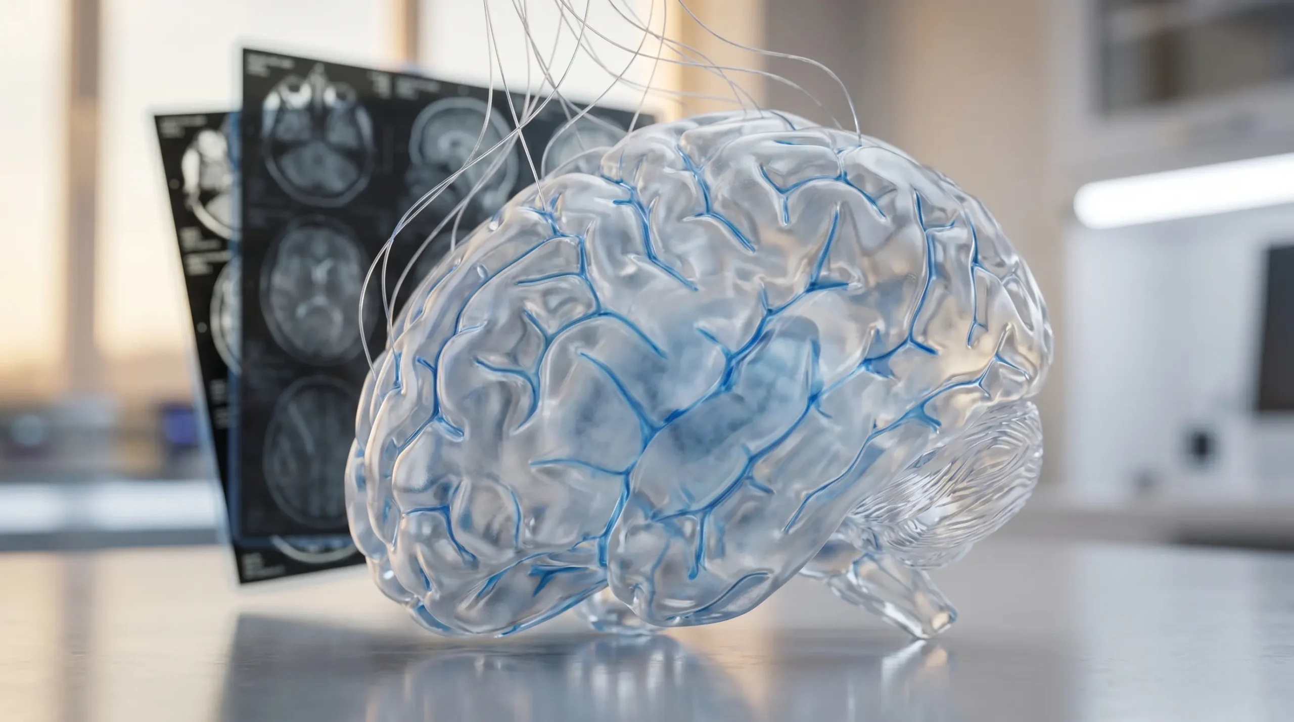 AI brain waste study maps glymphatic flow in mice.