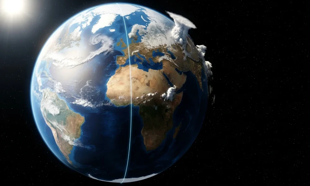 Earth east-west albedo symmetry 27 degree meridian climate models CERES