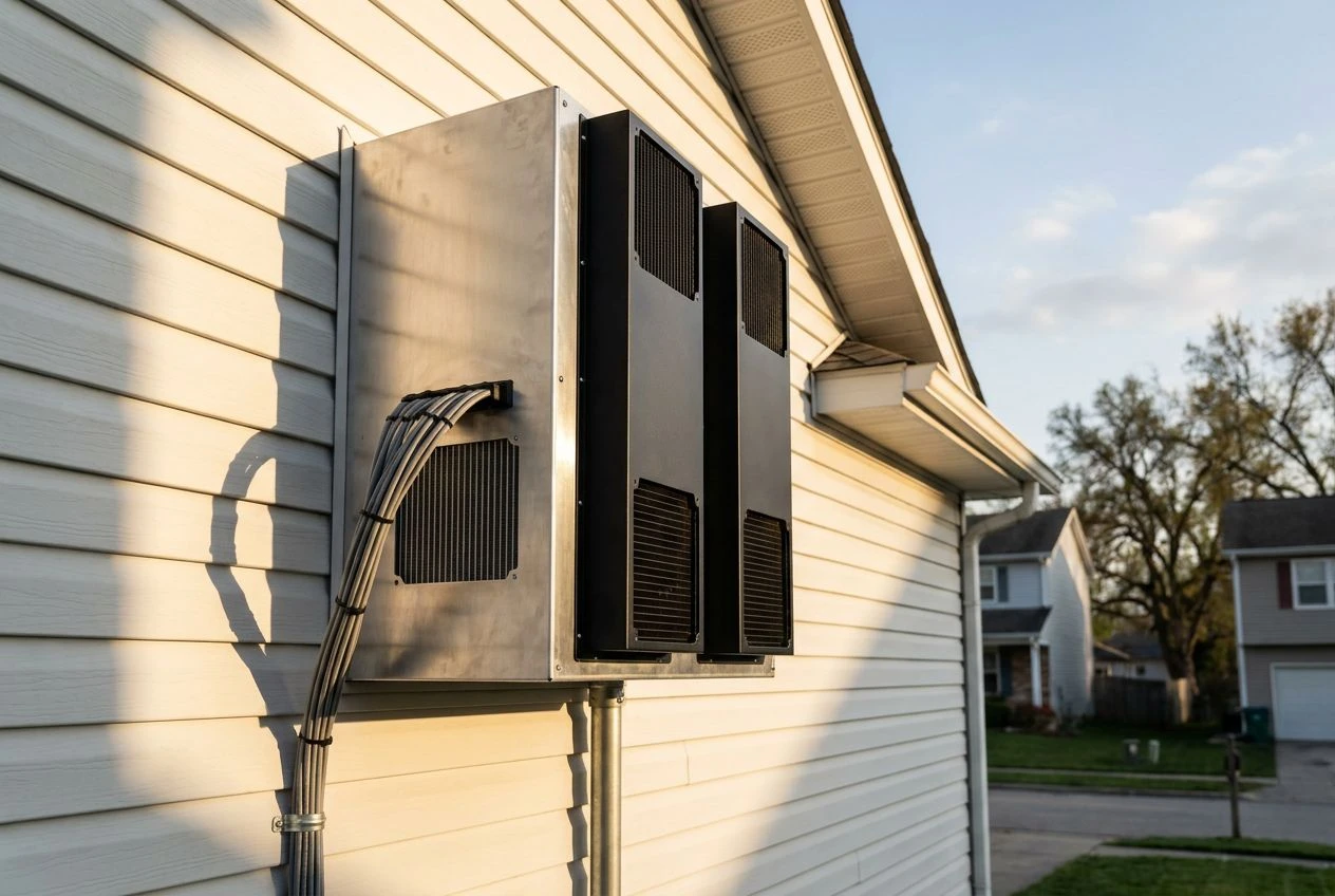 Span XFRA mini AI data center mounted on residential home