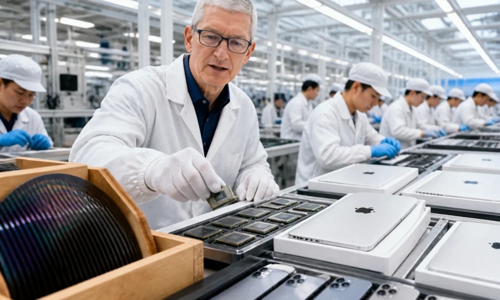 Apple supply constraints Mac iPhone chip shortage Cook earnings