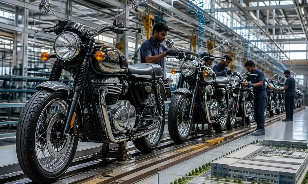 Eicher Motors Royal Enfield Q1 record sales Andhra expansion