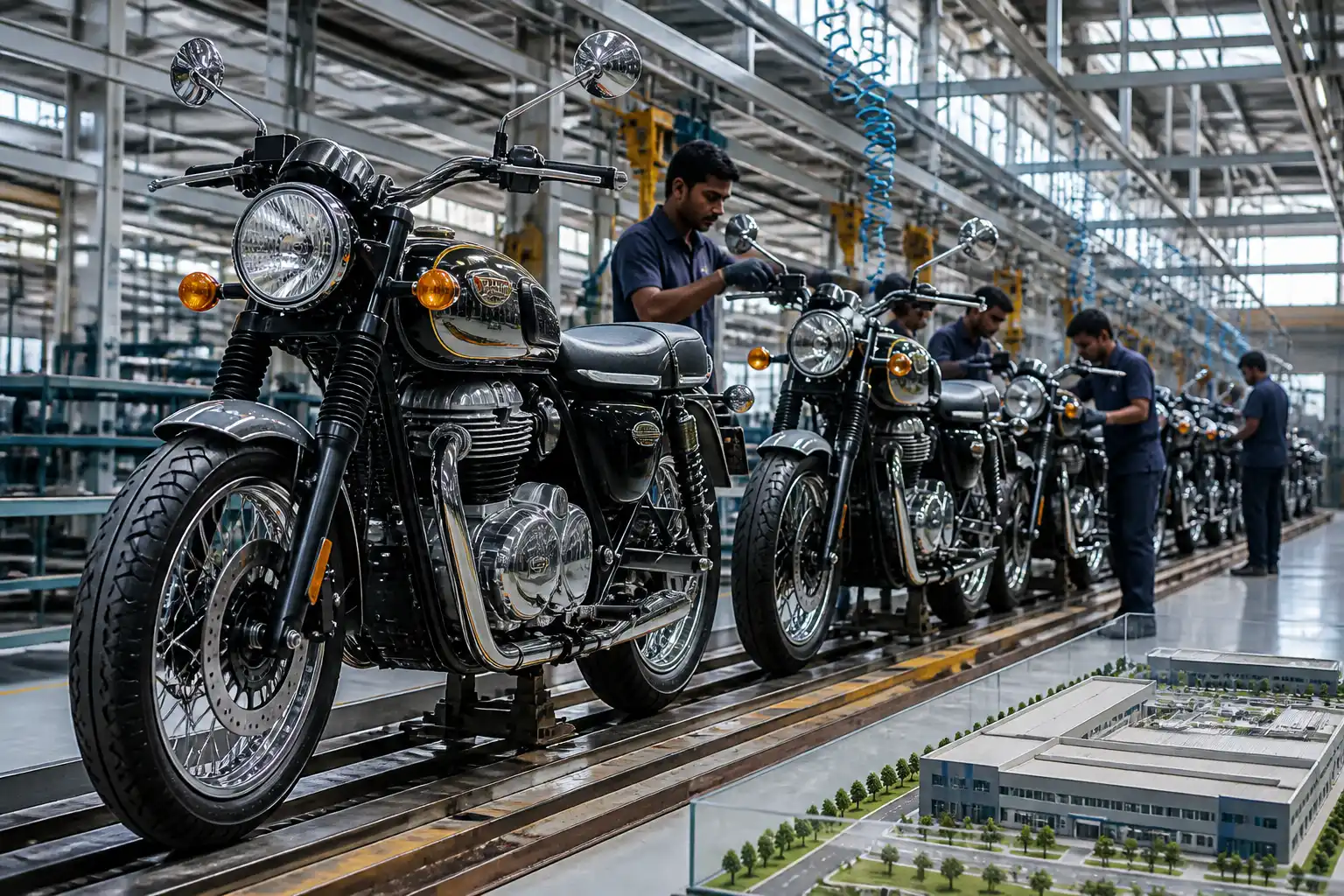 Eicher Motors Royal Enfield Q1 record sales Andhra expansion