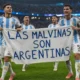 FIFA Argentina World Cup final brawl charges Malvinas banner