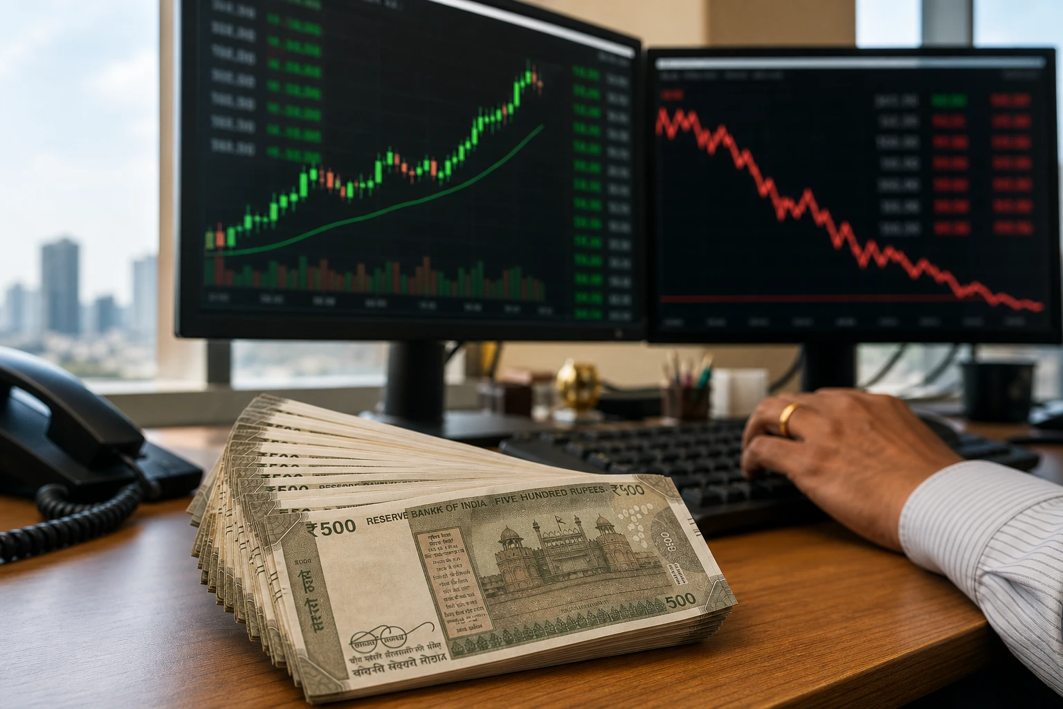 Indian rupee rises to 95.30 against dollar July 2026 trade