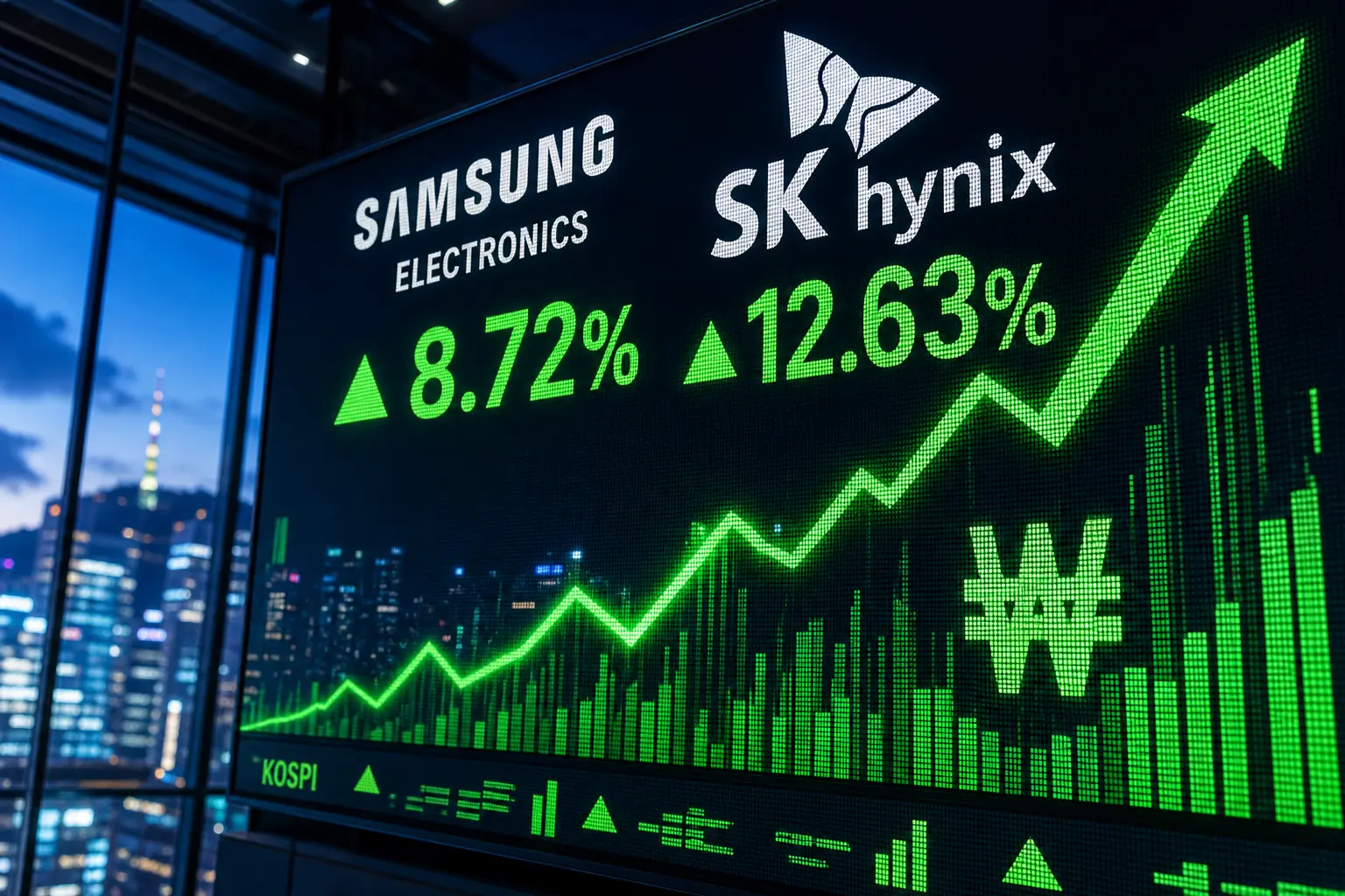 Kospi record rebound Samsung SK Hynix AI stock surge