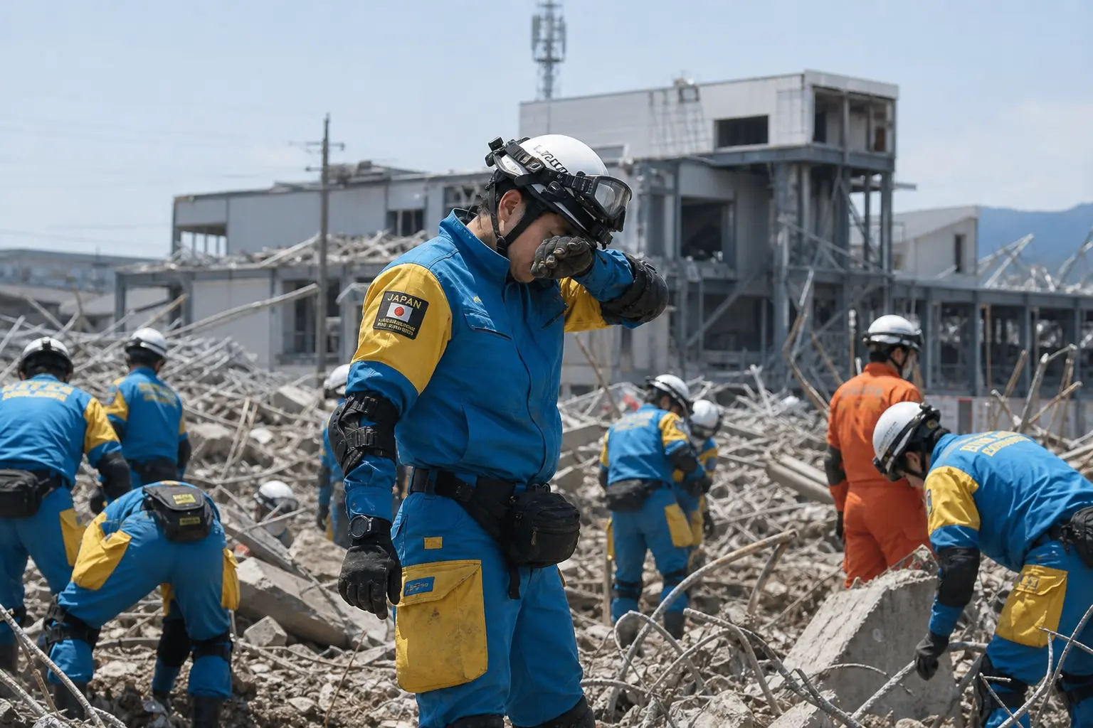 Kumamoto Japan earthquake rescuers heat Aeon mall rubble 2026