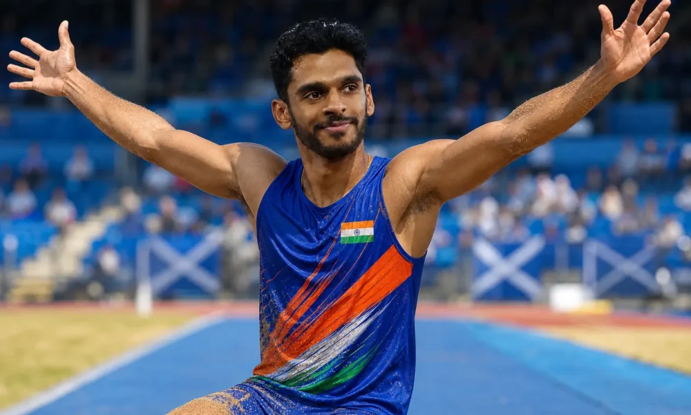 Murali Sreeshankar long jump silver Commonwealth Games Glasgow 2026