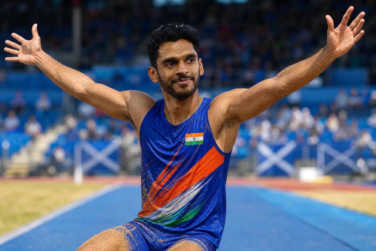 Murali Sreeshankar long jump silver Commonwealth Games Glasgow 2026
