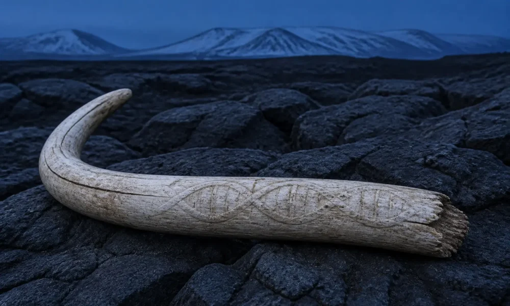 Wrangel Island woolly mammoth tusk genome extinction study