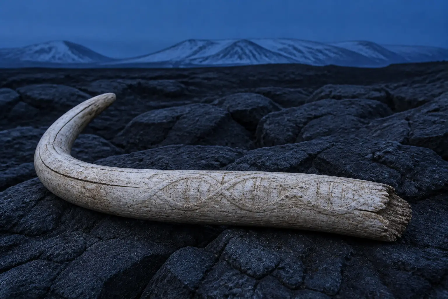 Wrangel Island woolly mammoth tusk genome extinction study