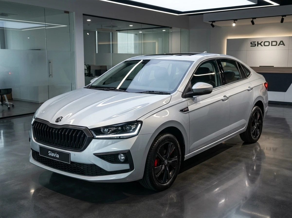 2026 Skoda Slavia facelift exterior front grille India launch