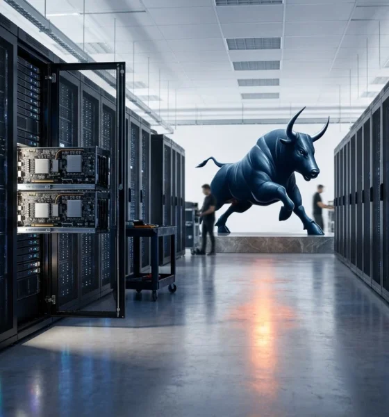 AI server racks data center stock market rally CPI inflation