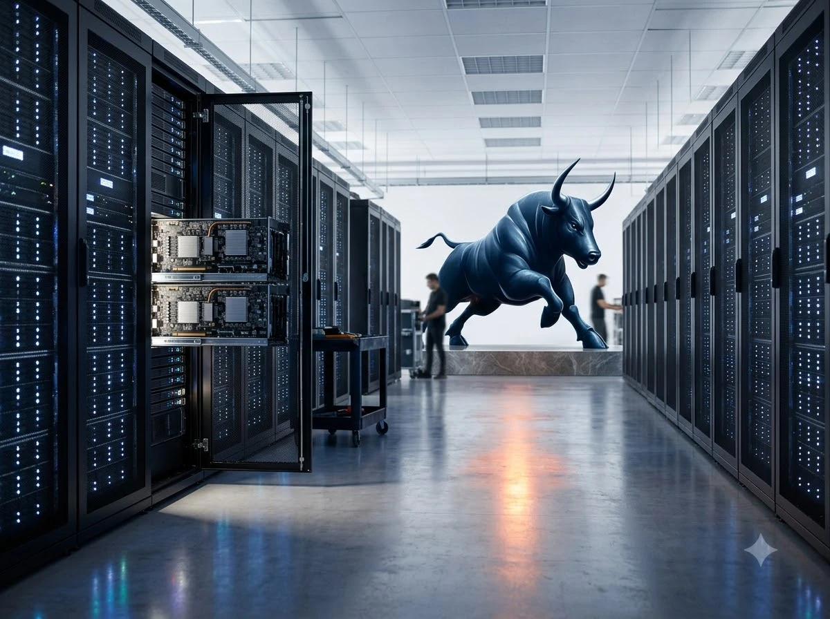 AI server racks data center stock market rally CPI inflation