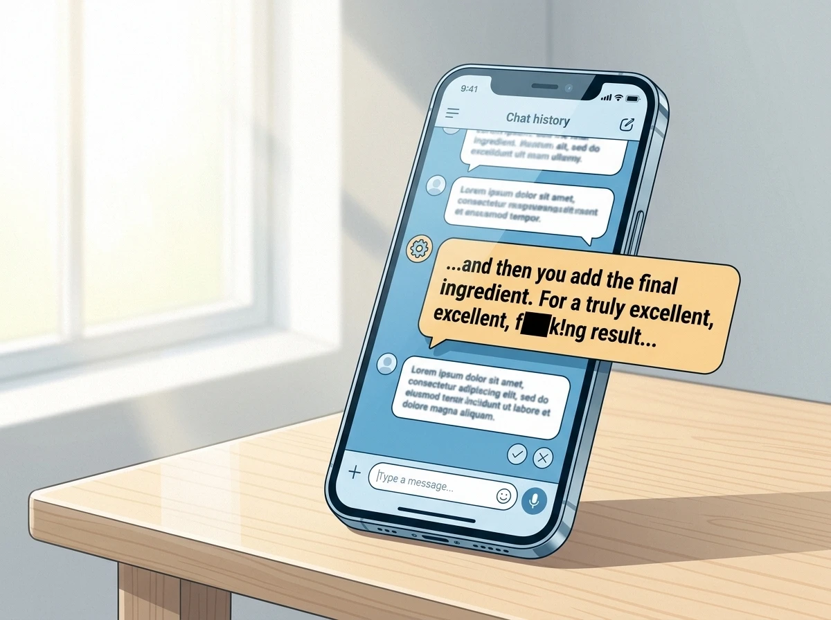 ChatGPT interface showing casual swearing in conversation response
