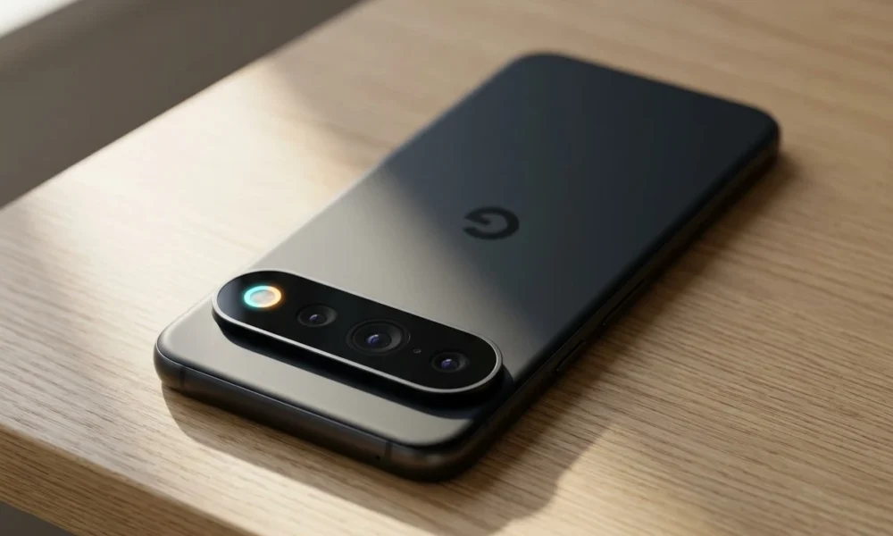 Google Pixel 11 Pro HiLight LED camera bar face down