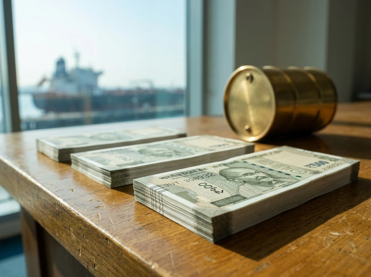 Indian rupee dollar rate RBI intervention oil prices August 2026