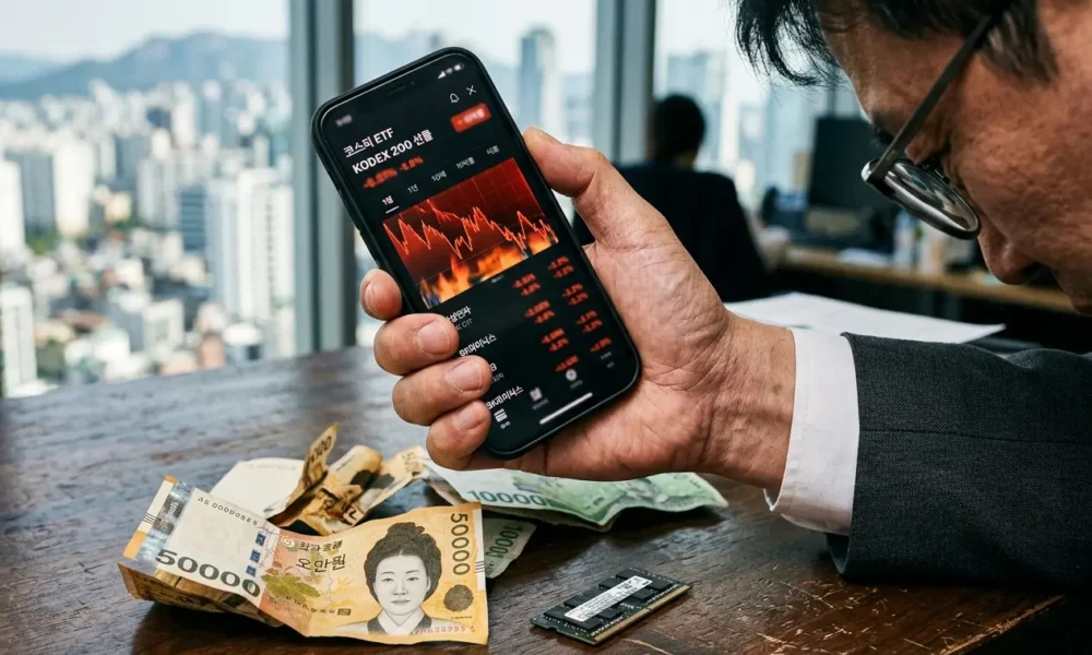 Korean retail investors Kospi crash leveraged ETF losses anger
