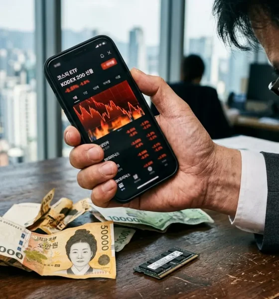 Korean retail investors Kospi crash leveraged ETF losses anger