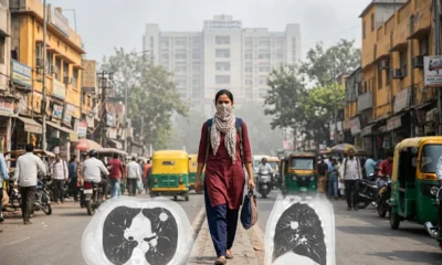 lung cancer rise never smokers women young adults India pollution