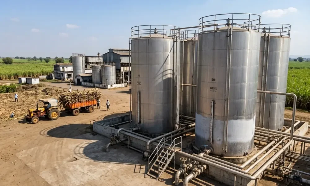 Maharashtra sugar mills idle ethanol capacity crisis E20