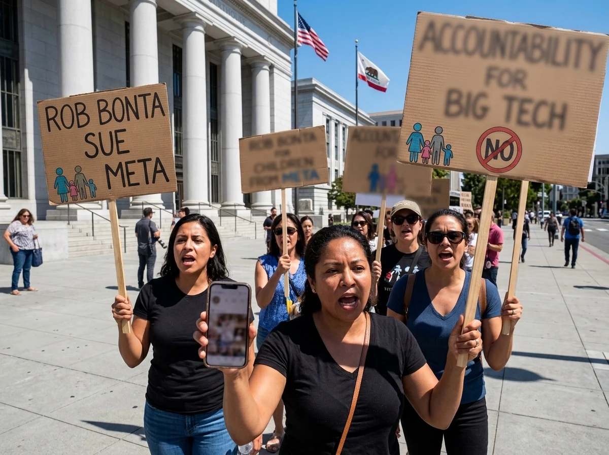 Meta child safety trial Oakland courthouse states attorneys