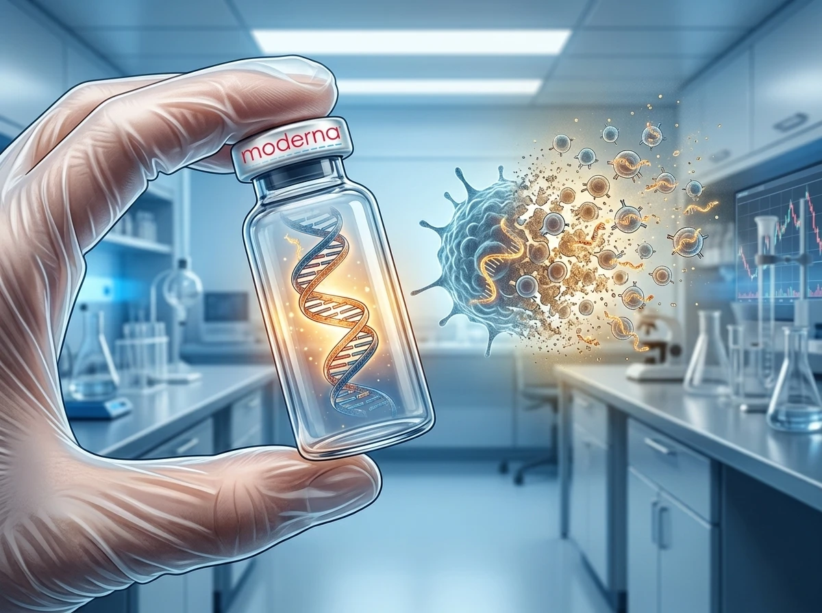 Moderna Merck intismeran cancer vaccine Phase 3 melanoma trial stock pullback