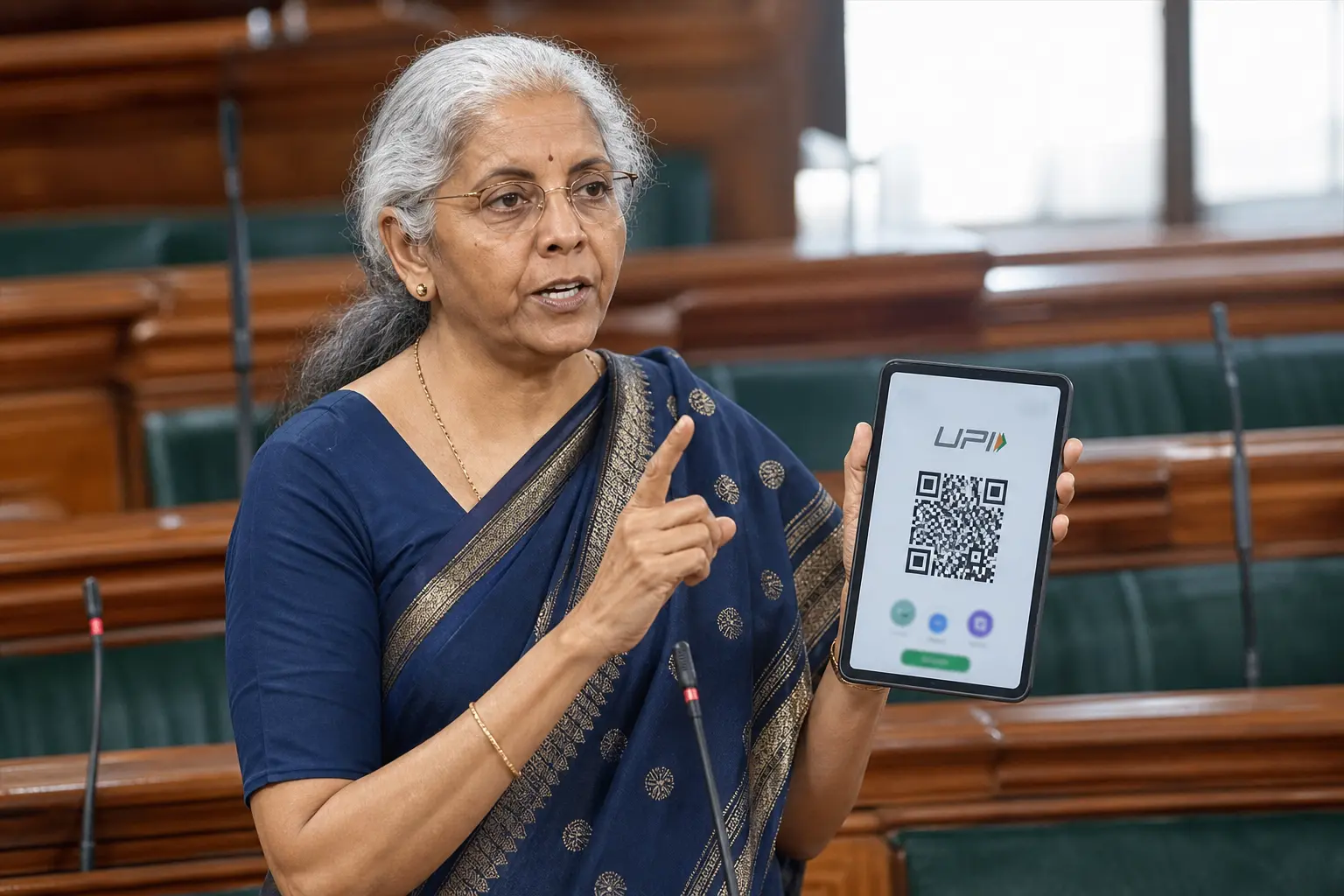 Nirmala Sitharaman UPI free Taxation Bill Parliament 2026