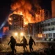 Russian missile strike Kyiv residential building fire August 2026