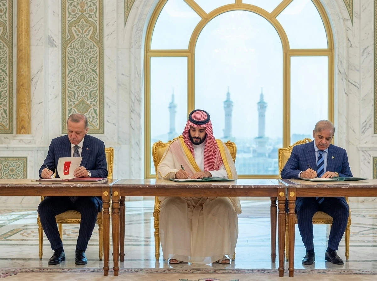 Saudi Pakistan Turkiye leaders sign Mecca joint defence agreement
