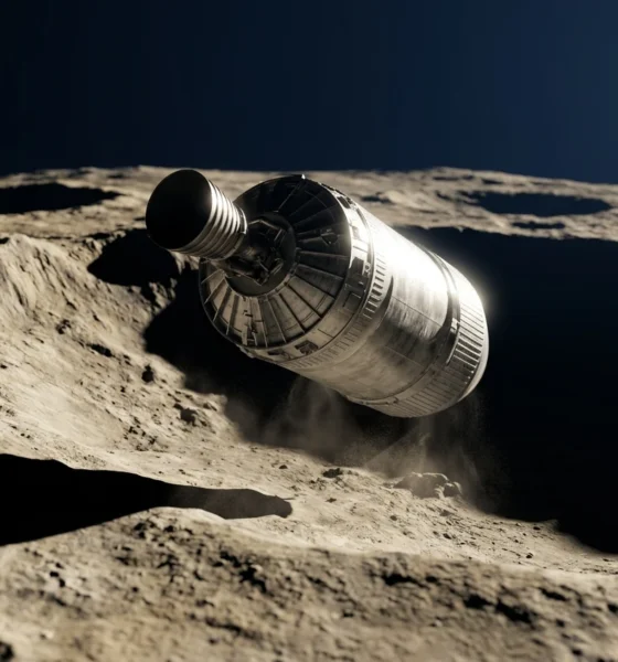 SpaceX Falcon 9 upper stage Moon impact Einstein Crater August