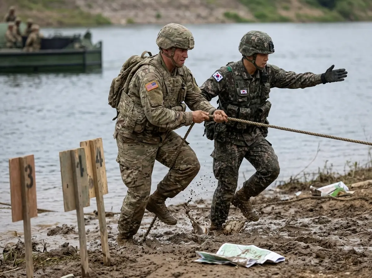 US South Korea Ulchi Freedom Shield troops river crossing drill 2026