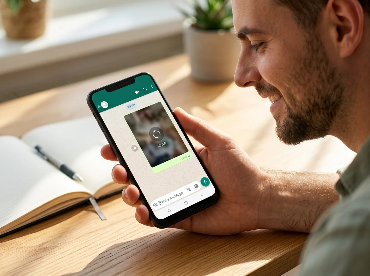 WhatsApp media sharing stuck upload photos videos outage