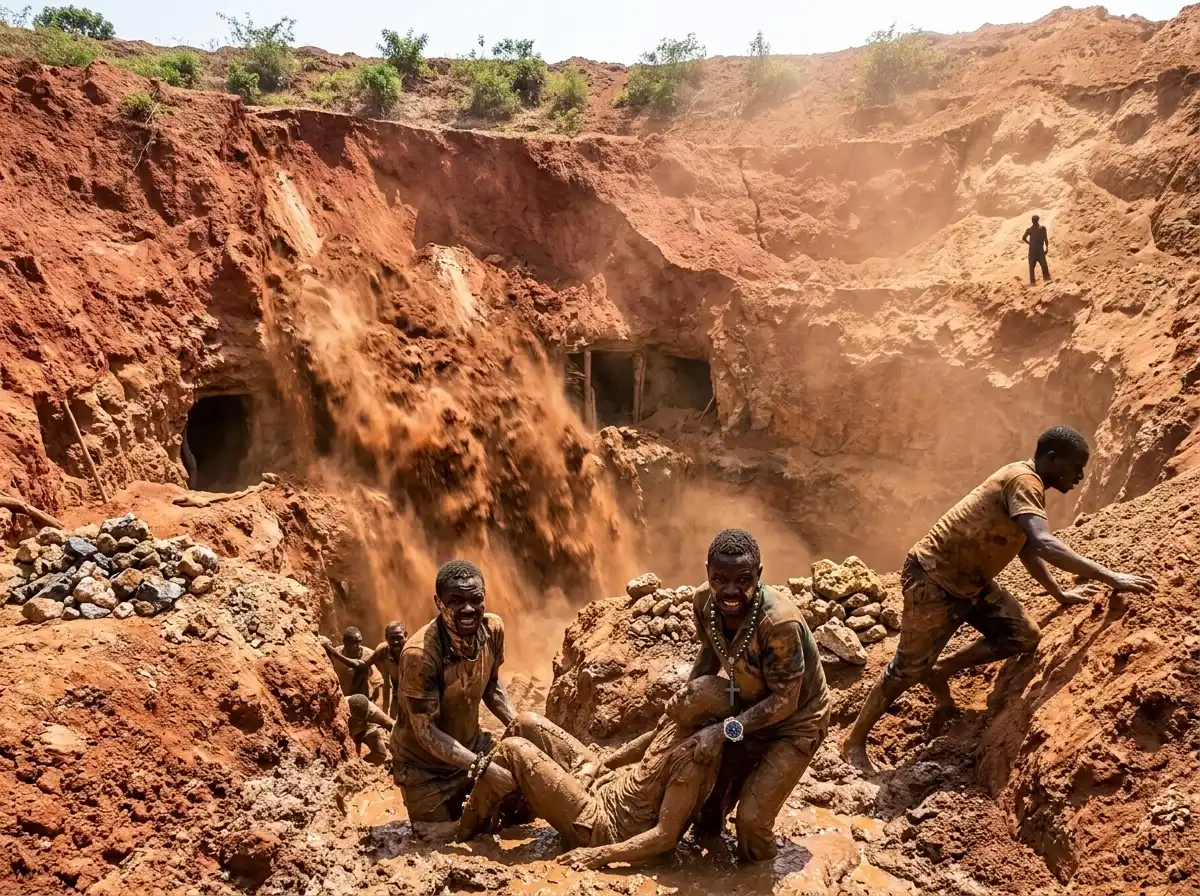 Zamboye Central African Republic gold mine collapse landslide deaths