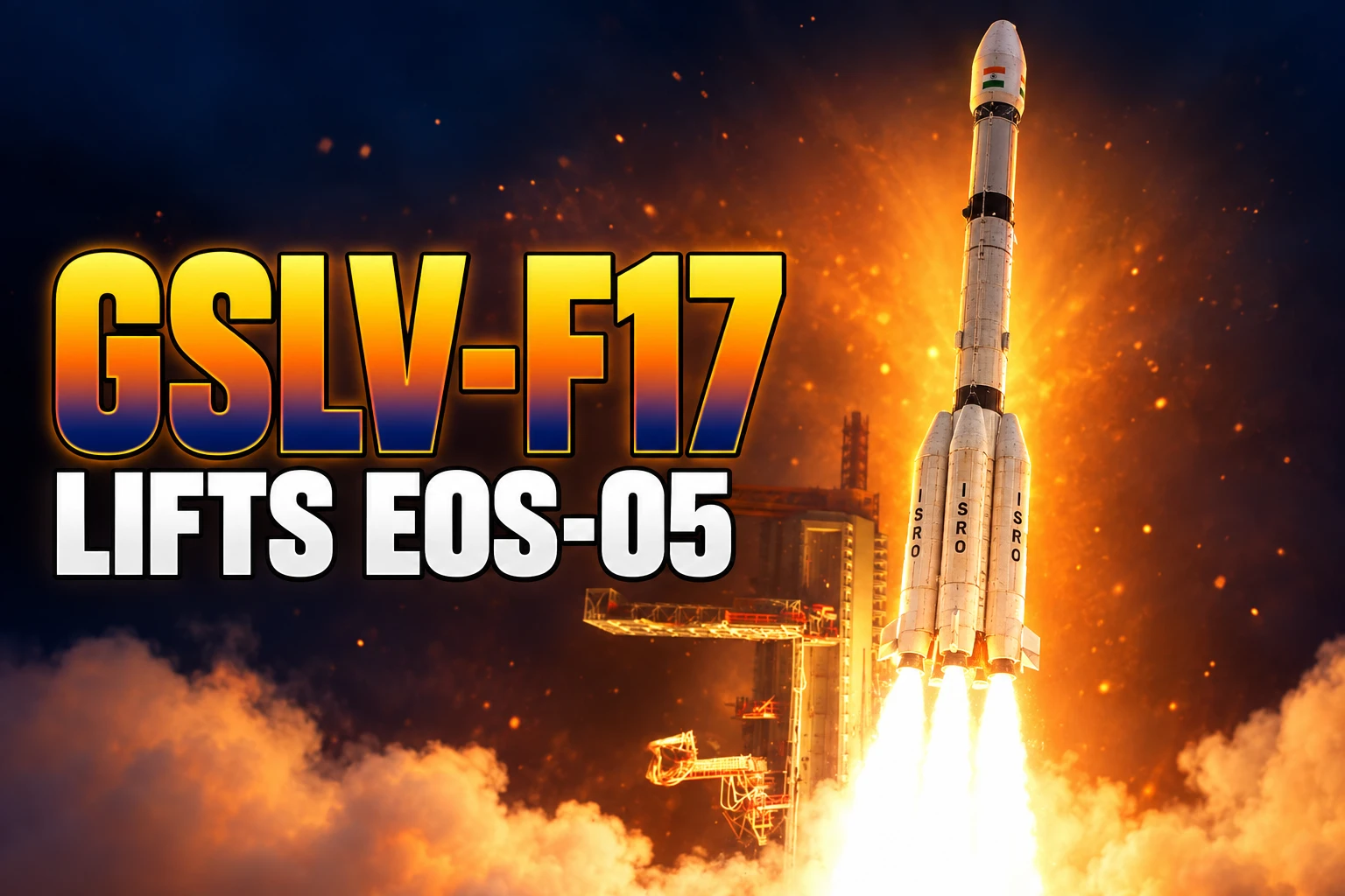 GSLV-F17 lifts EOS-05 after PSLV grounded