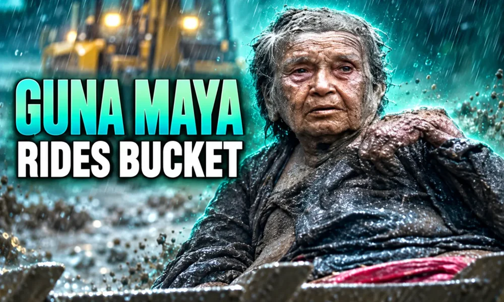 Guna Maya Bohara 97 excavator bucket Nepal flood