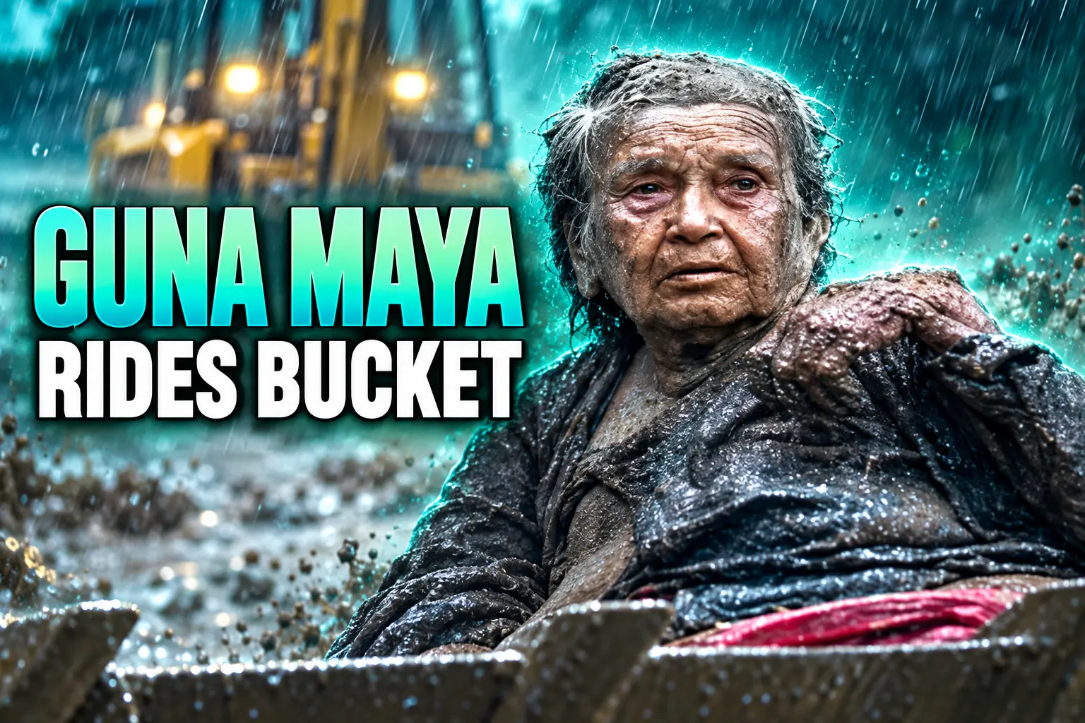 Guna Maya Bohara 97 excavator bucket Nepal flood