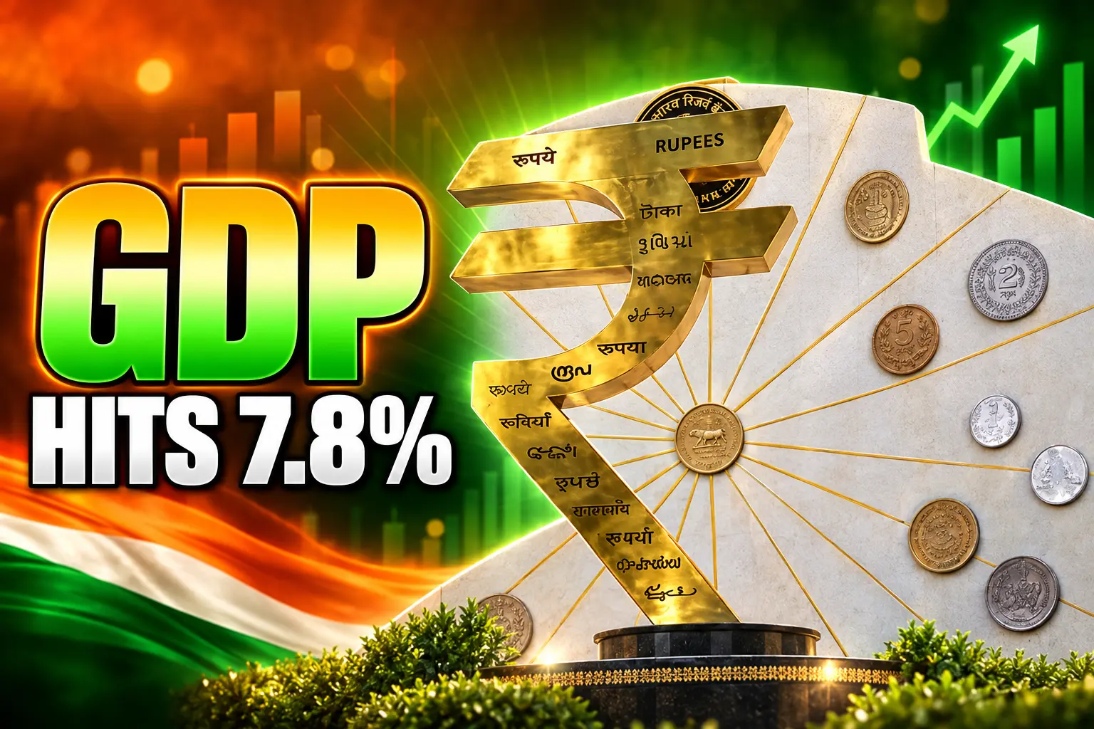 India GDP 7.8 percent April June overhaul fight
