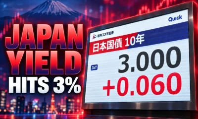 Japan 10-year yield hits 3 percent 1996