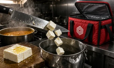 Zomato analogue paneer ban restaurant kitchen cubes